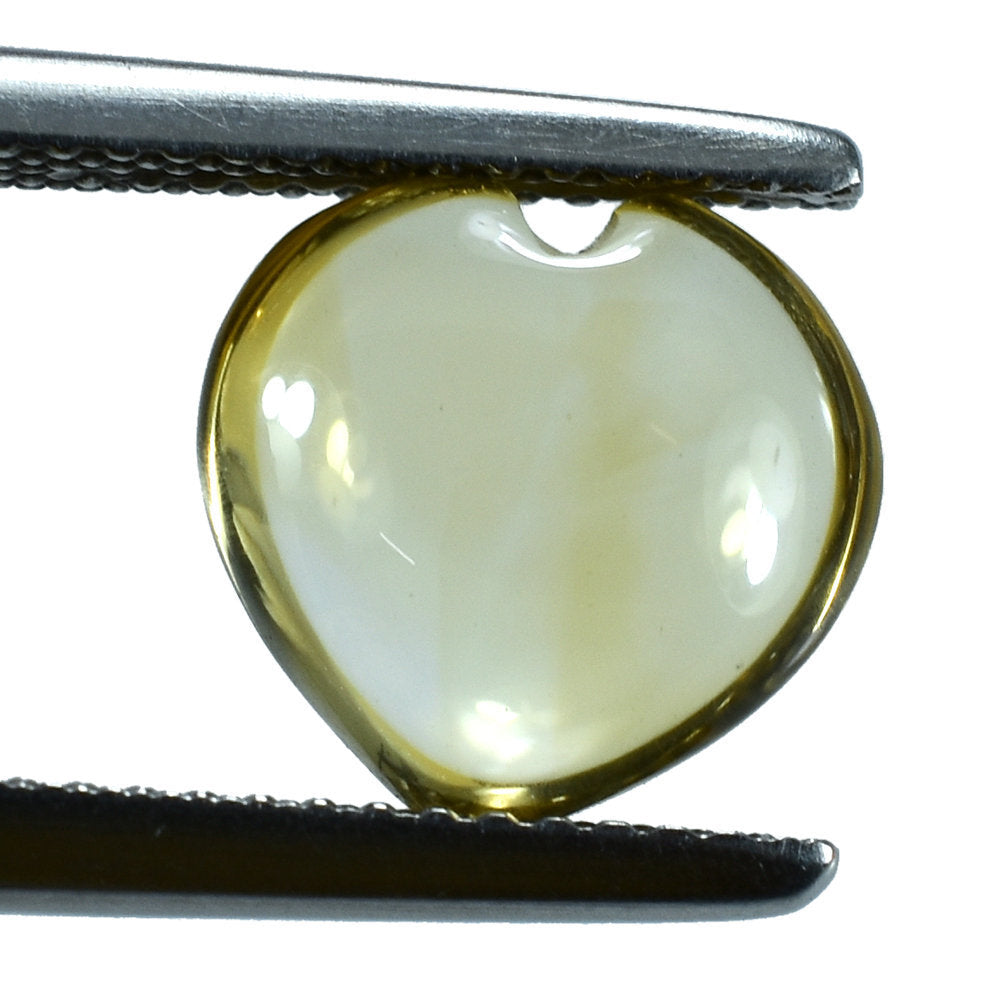 CITRINE LENTIL HEART 10MM 2.86 Cts.