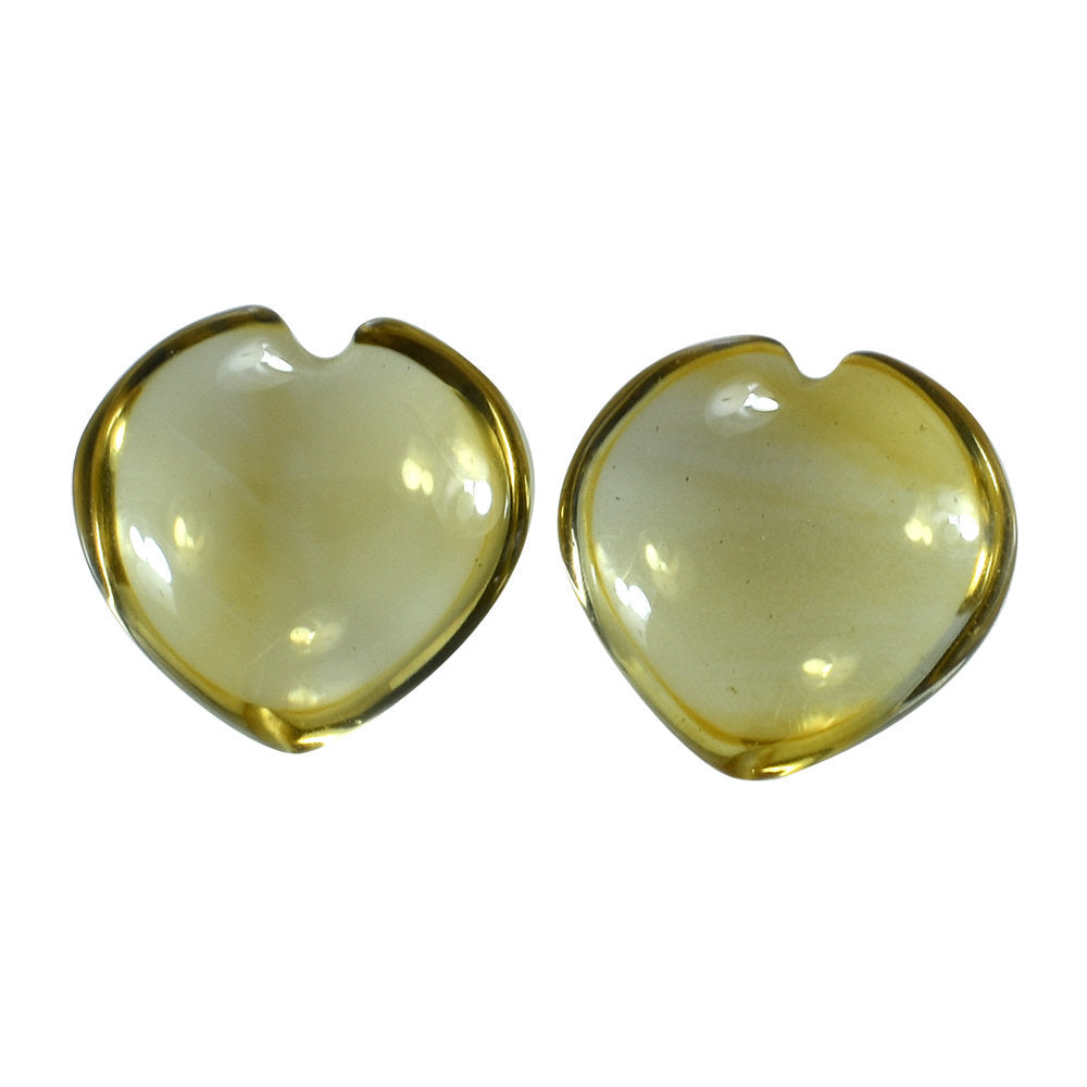 CITRINE LENTIL HEART 10MM 2.86 Cts.