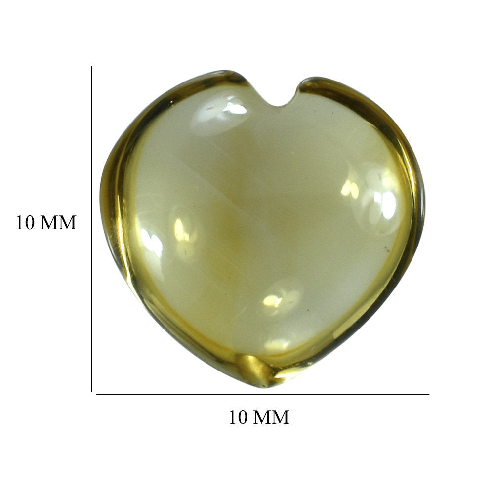 CITRINE LENTIL HEART 10MM 2.86 Cts.