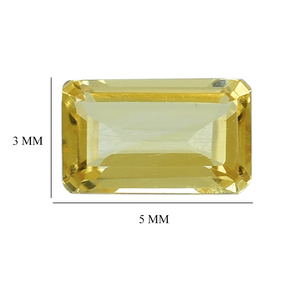 GOLDEN CITRINE CUT OCTAGON (C-2/CLEAN) 5X3MM 0.29 Cts.