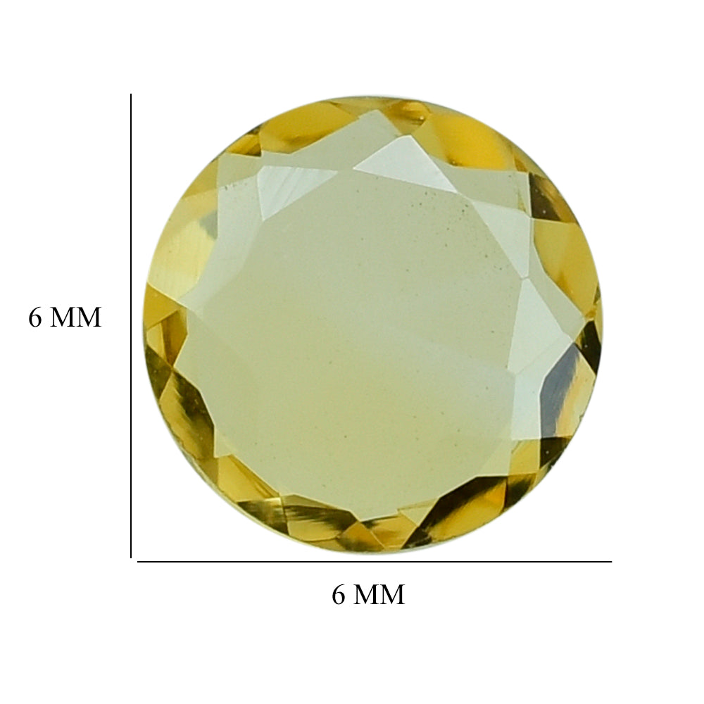 CITRINE BOTH SIDE TABLE CUT ROUND 6MM 0.55 Cts.