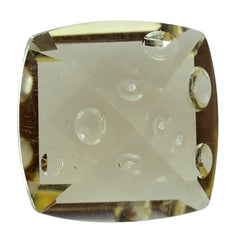 LEMON CITRINE SUPPER BUBBLE CUSHION (C-4/CLEAN) (DES#117) 10MM 3.81 Cts.