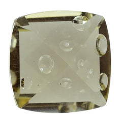 LEMON CITRINE SUPPER BUBBLE CUSHION (C-4/CLEAN) (DES#117) 10MM 3.81 Cts.