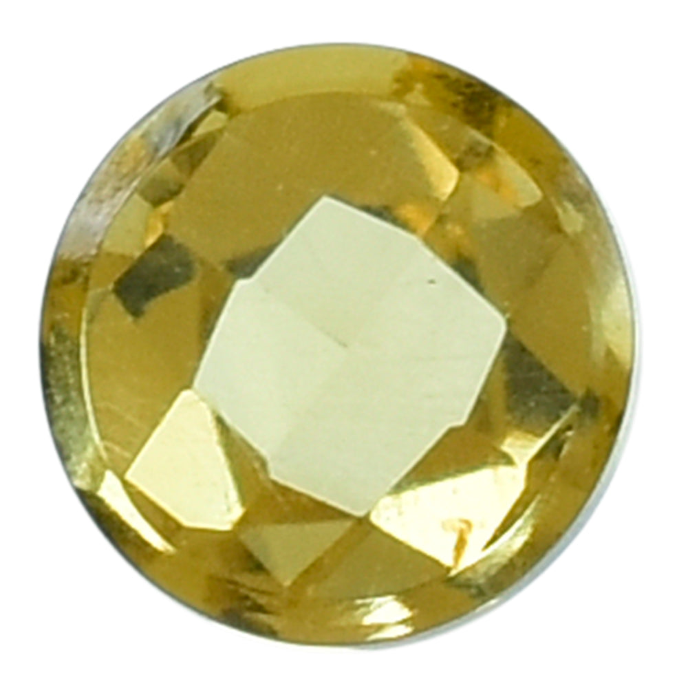 CITRINE CHECKER ROUND CAB 4MM 0.27 Cts.