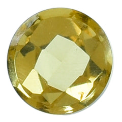 CITRINE CHECKER ROUND CAB 4MM 0.27 Cts.