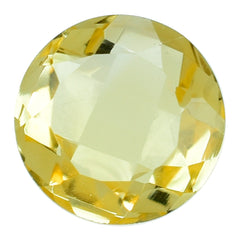 CITRINE CUT ROUND WITH CHECKER CUT BACK 8MM 1.91 Cts.
