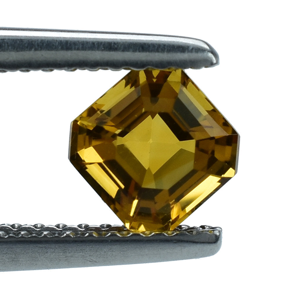 GOLDEN CITRINE (TOP) ASSCHER CUT SQUARE - OCTAGON 5.50MM 0.90 Cts.