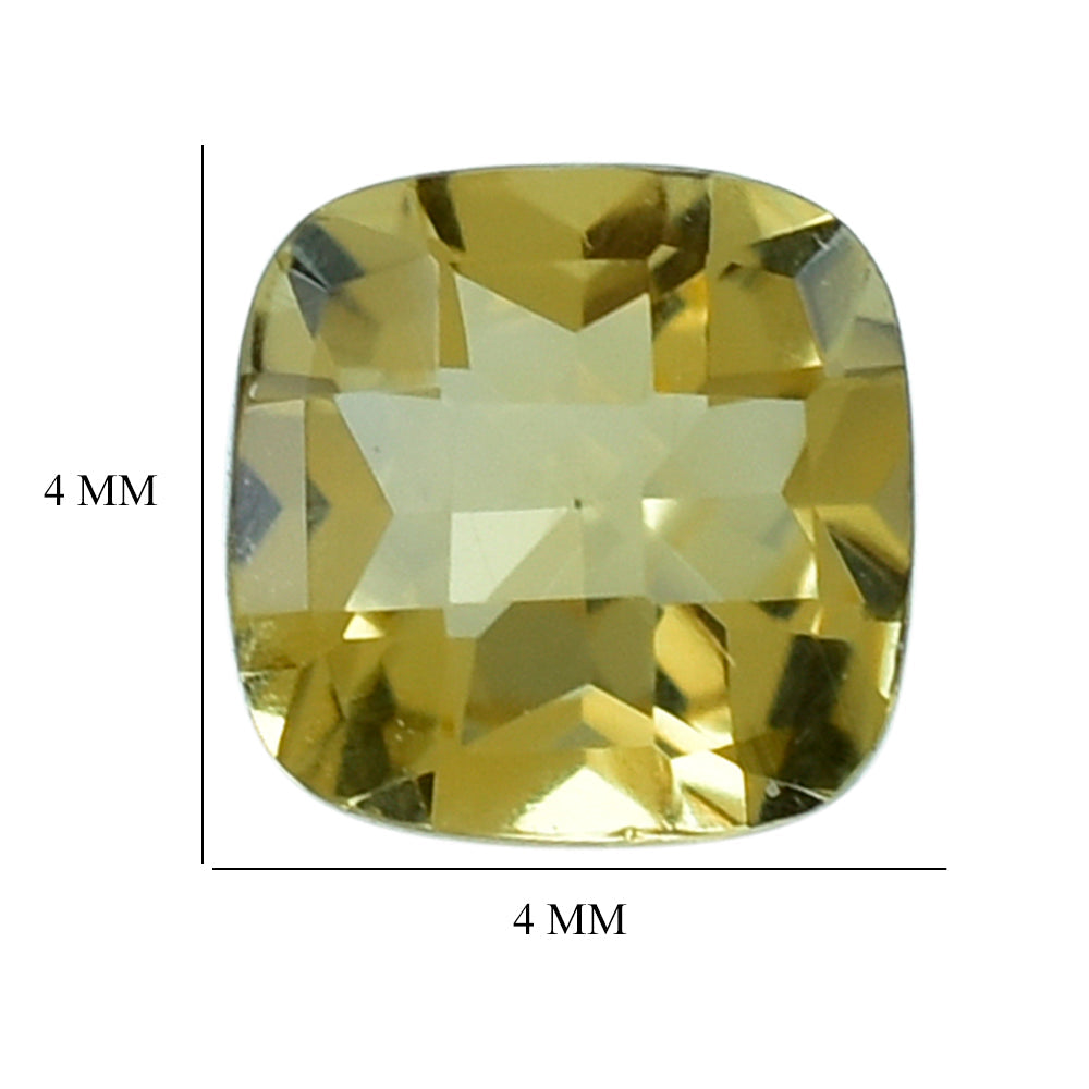 CITRINE CHESS CUT TOP CUSHION (C-2/CLEAN) 4MM 0.26 Cts.