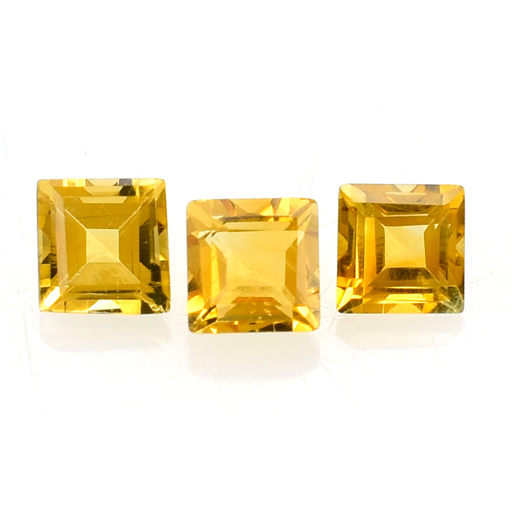 CITRINE CUT SQUARE 2.50MM (C-1) 0.09 Cts.