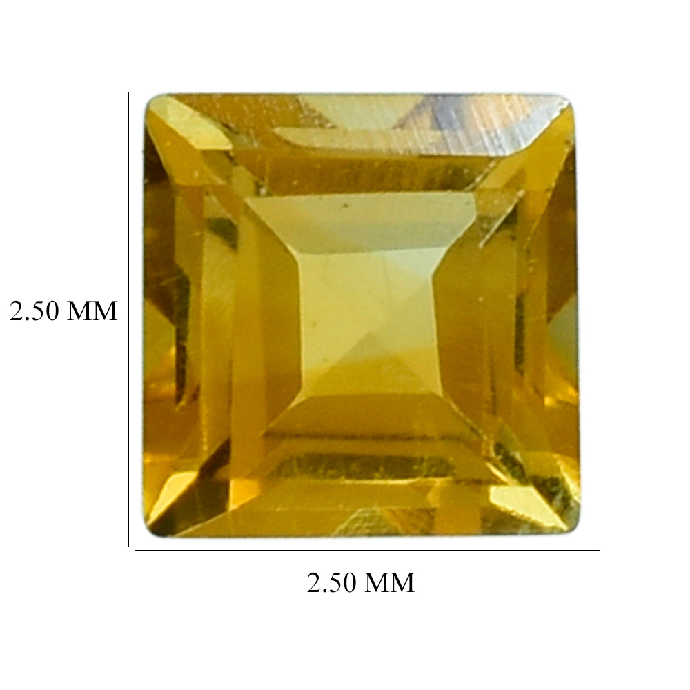 CITRINE CUT SQUARE 2.50MM (C-1) 0.09 Cts.