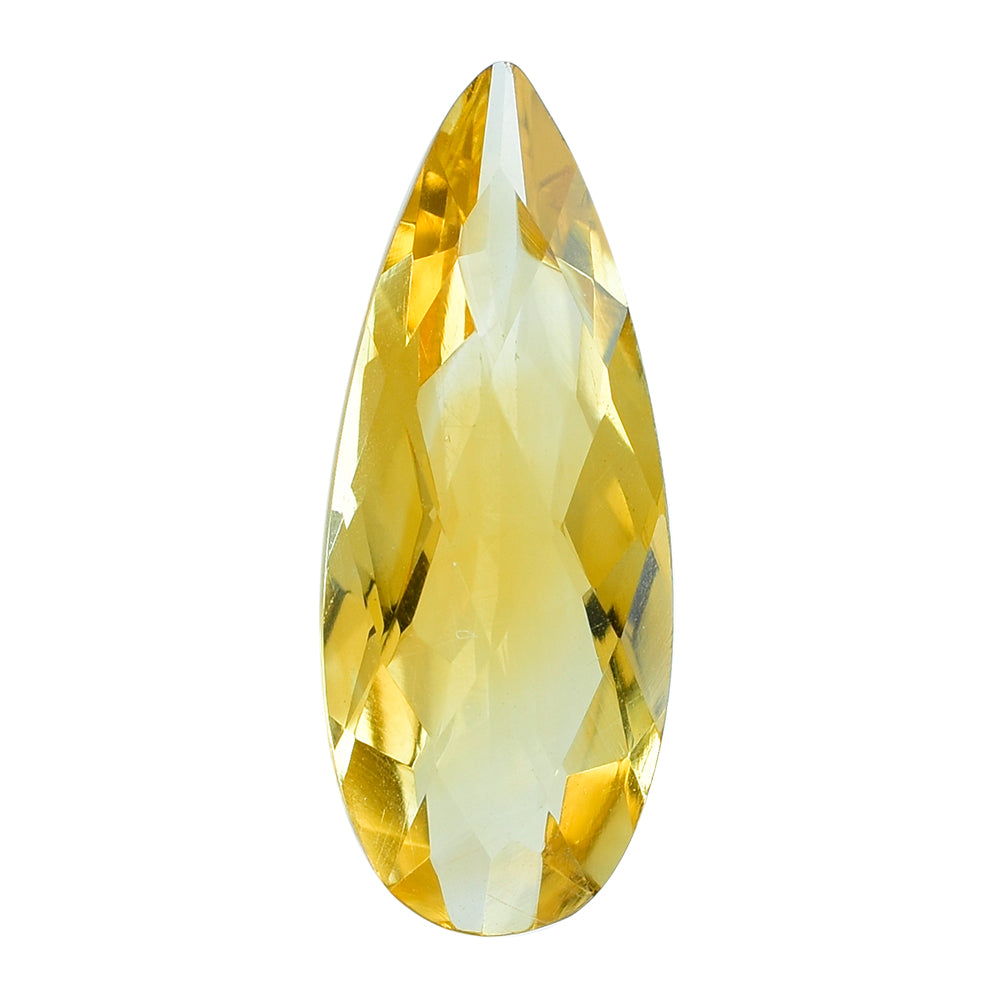 CITRINE CHECKER CUT PEAR (C-3) 15X6MM 2.12 Cts.