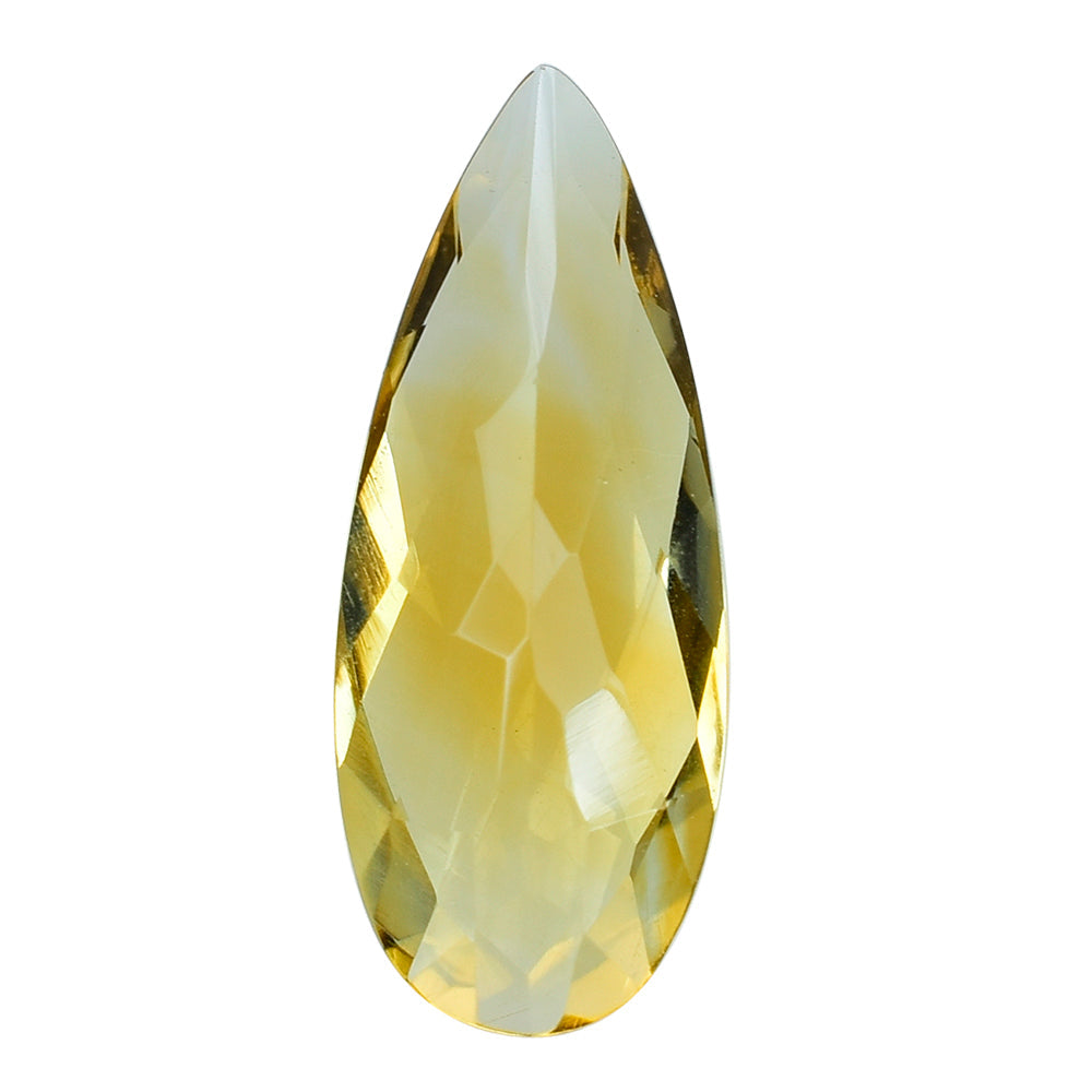 CITRINE CHECKER CUT PEAR (C-3) 15X6MM 2.12 Cts.