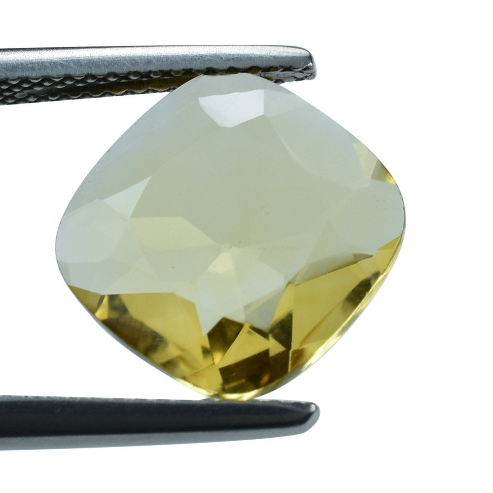 GOLDEN CITRINE CUT CUSHION (FLAT) 12MM 4.17 Cts.