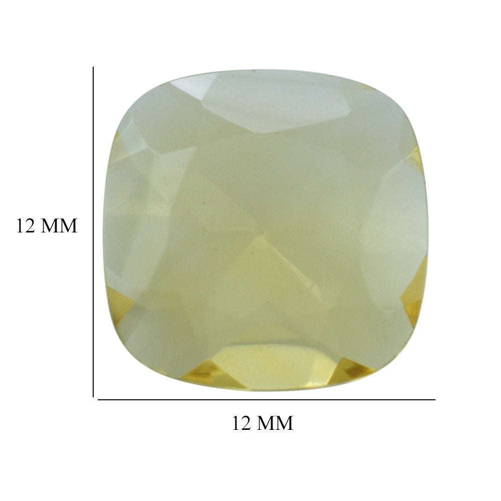 GOLDEN CITRINE CUT CUSHION (FLAT) 12MM 4.17 Cts.