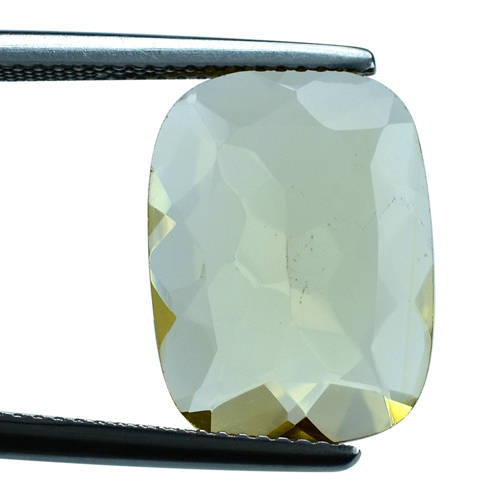 YELLOW CITRINE FLAT CUT CUSHION 16X12MM 5.85 Cts.