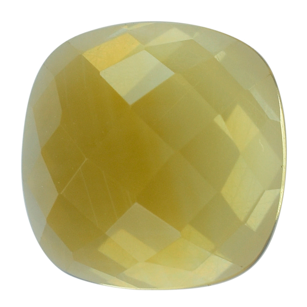 CITRINE CHECKER CUSHION CAB 10MM 4.03 Cts.