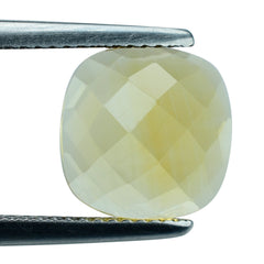 CITRINE CHECKER CUSHION CAB 10MM 4.03 Cts.