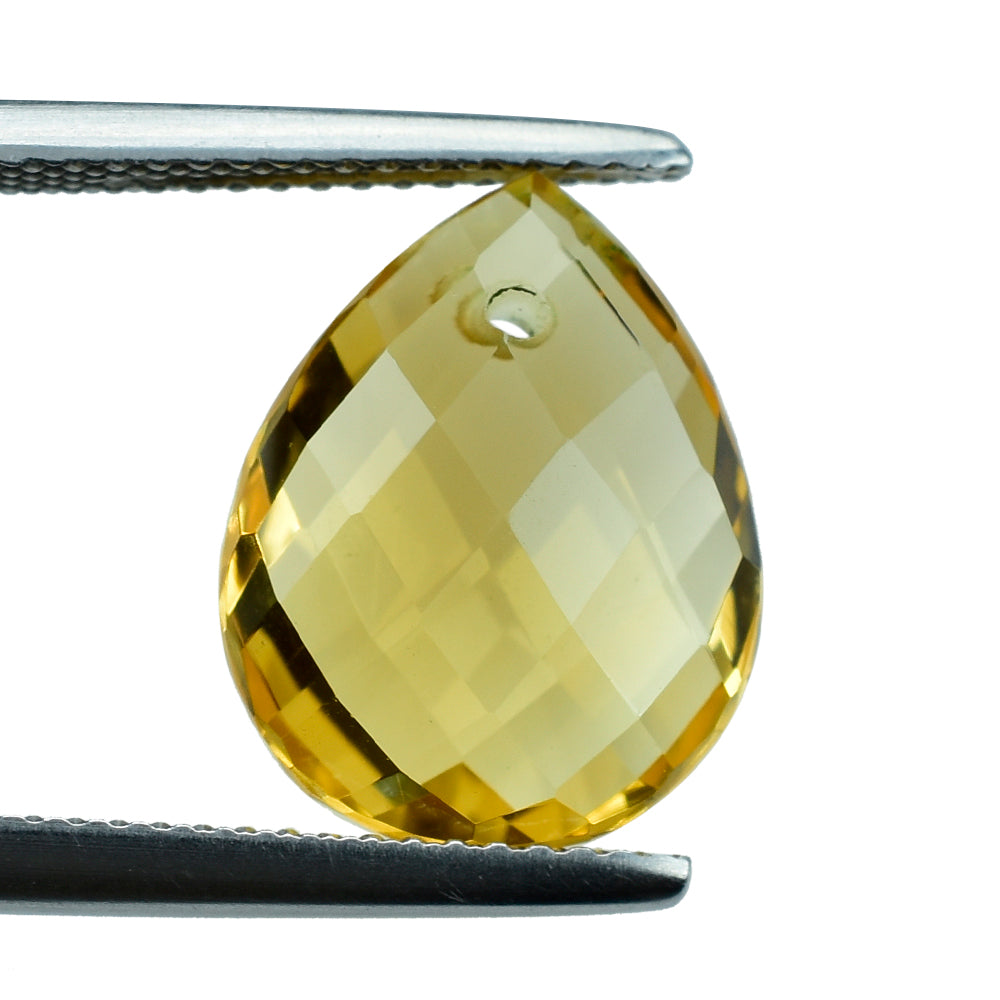 CITRINE BRIOLETTE PEAR (FULL DRILL) (C-2) 14X11MM 5.61 Cts.