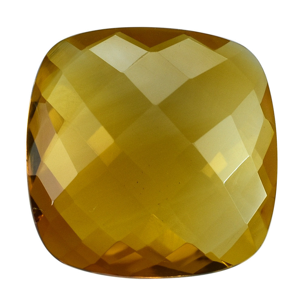 ORANGE CITRINE BRIOLETTE CUSHION 14MM 8.44 Cts.