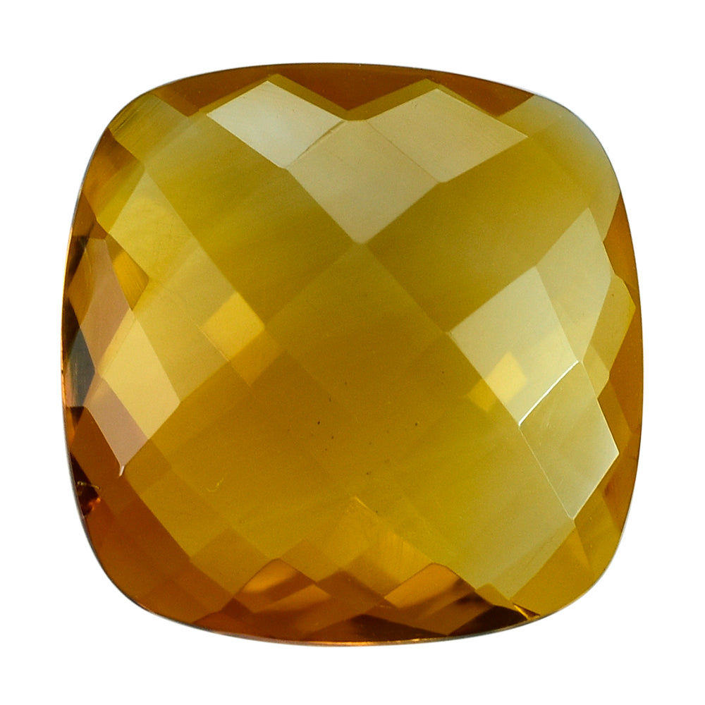 ORANGE CITRINE BRIOLETTE CUSHION 14MM 8.44 Cts.