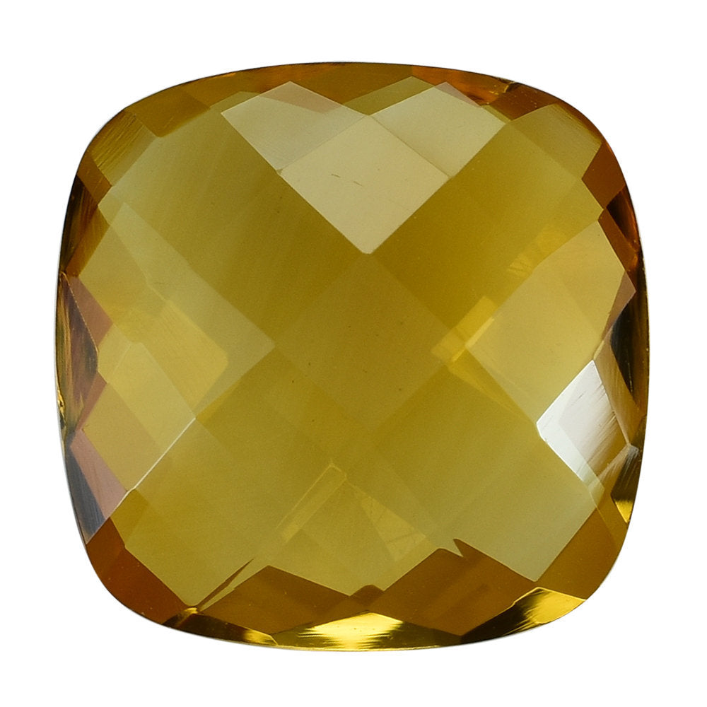 ORANGE CITRINE BRIOLETTE CUSHION 14MM 8.44 Cts.