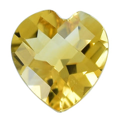 GOLDEN CITRINE CHECKER CUT HEART 5MM 0.43 Cts.