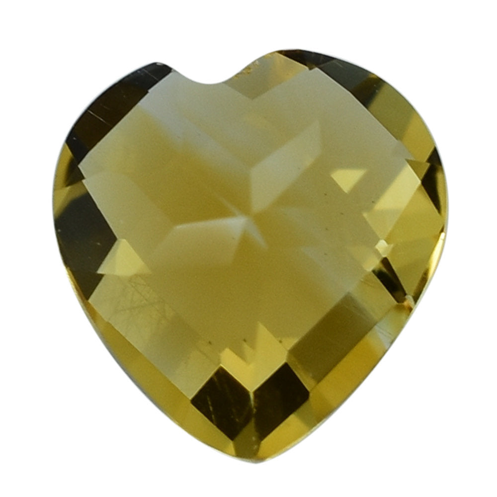 GOLDEN CITRINE CHECKER CUT HEART 5MM 0.43 Cts.