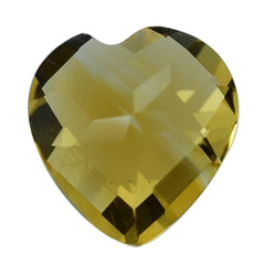 GOLDEN CITRINE CHECKER CUT HEART 5MM 0.43 Cts.