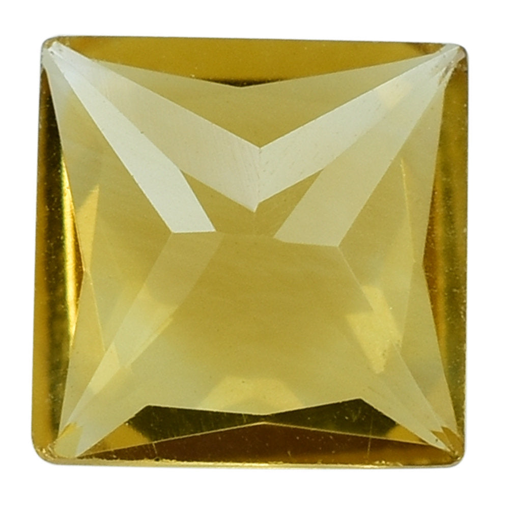 GOLDEN CITRINE PRINCESS CUT SQUARE 6.00MM 0.85 Cts.