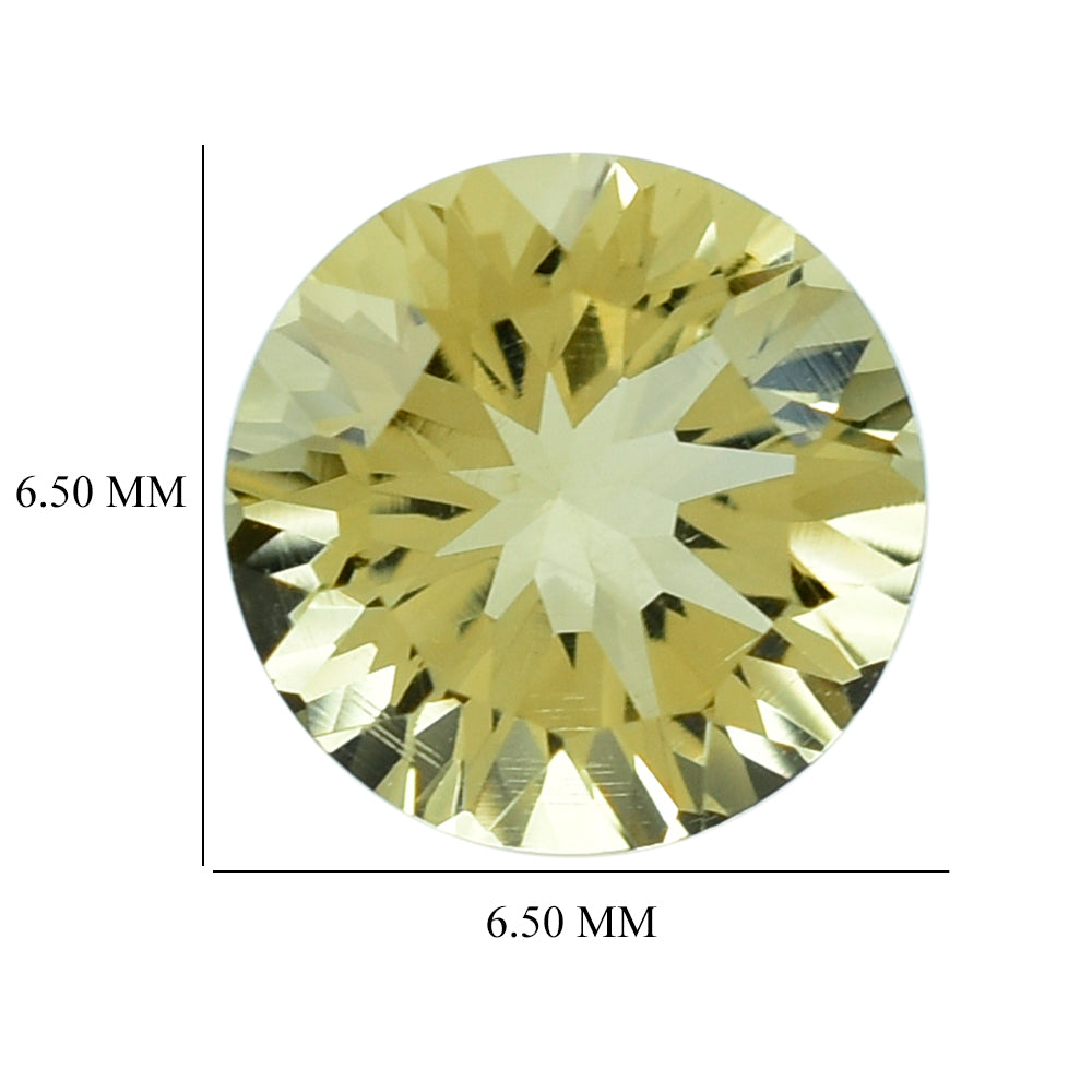 CITRINE CONCAVE CUT ROUND 6.50MM 1.01 Cts.