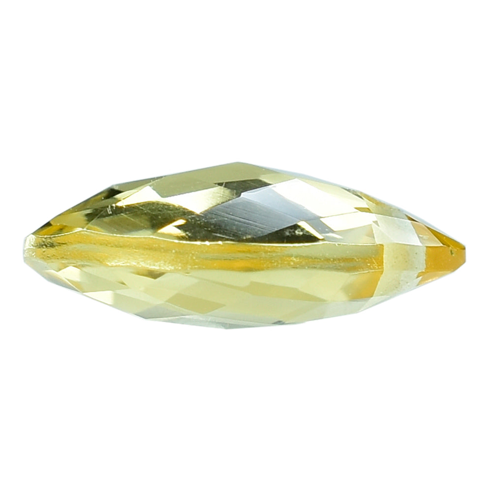 YELLOW CITRINE BRIOLETTE PEAR (FULL DRILL) (C-4/CLEAN) 11X10MM 3.55 Cts.