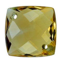CITRINE BRIOLETTE CUSHION (TWO HOLE) 8MM 2.15 Cts.