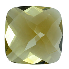 YELLOW CITRINE CHECKER CUT (C-2/CLEAN) CUSHION 9MM 2.65 Cts.