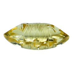 CITRINE BUFFTOP FISH CARVED BACK MARQUISE (DES#111) 20X11.50MM 10.38 Cts.