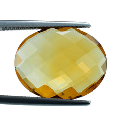 ORANGE CITRINE BRIOLETTE OVAL 20X16 MM 13.21 Cts.