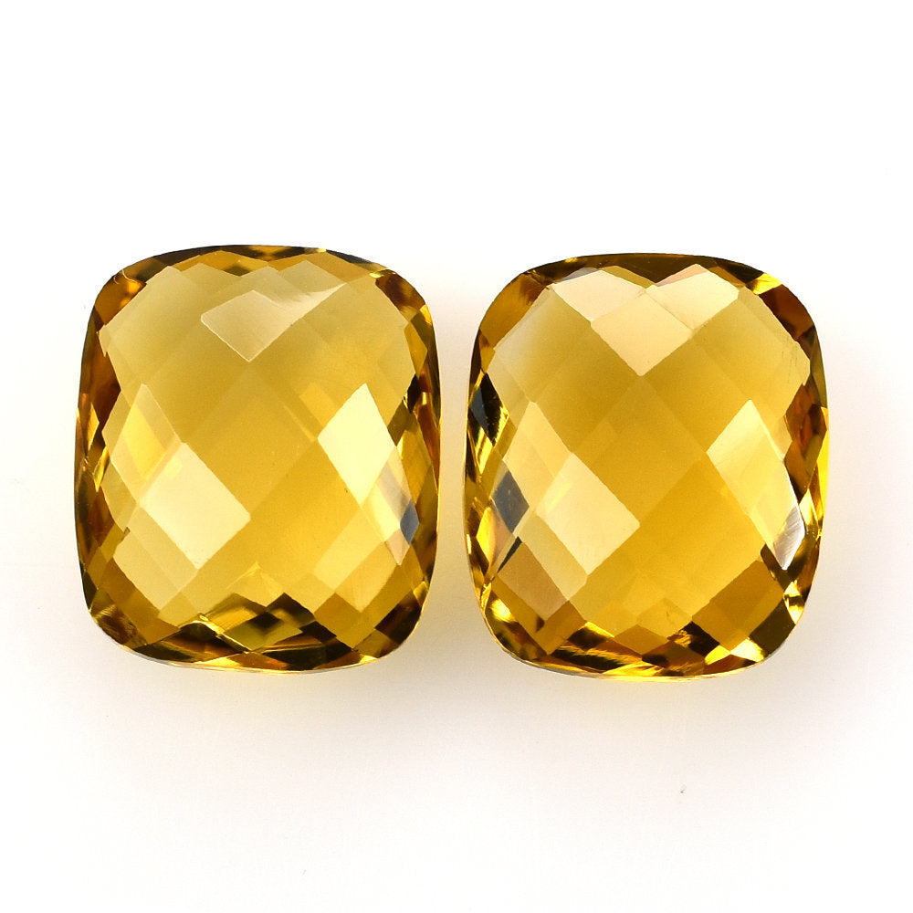 GOLDEN CITRINE BRIOLETTE CUSHION (TOP) 14X12MM 7.34 Cts.