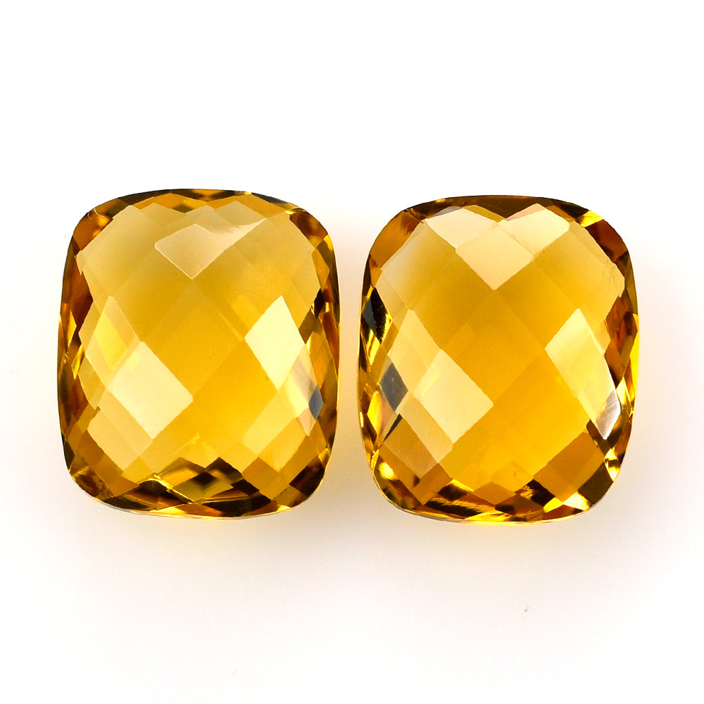 GOLDEN CITRINE BRIOLETTE CUSHION (TOP) 14X12MM 7.34 Cts.