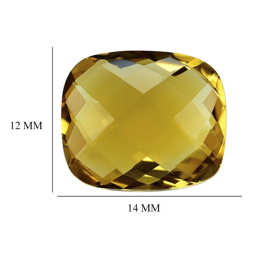 GOLDEN CITRINE BRIOLETTE CUSHION (TOP) 14X12MM 7.34 Cts.