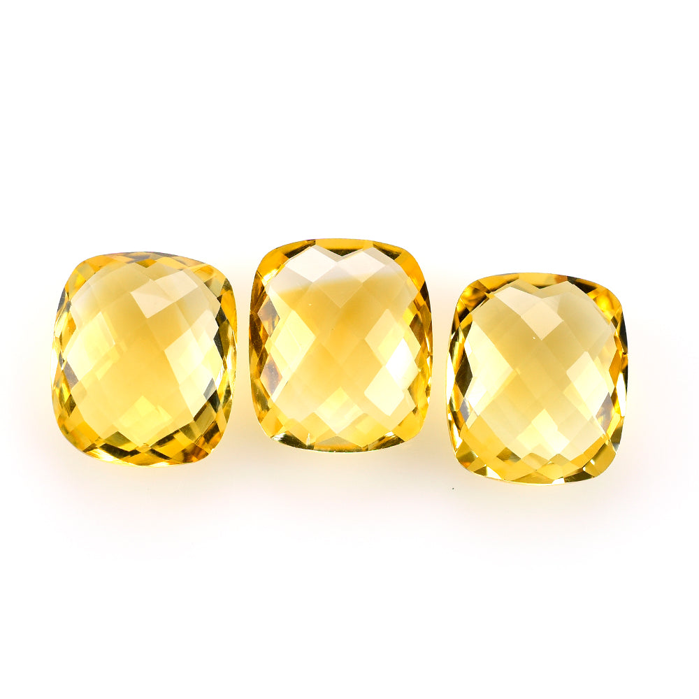 GOLDEN CITRINE BRIOLETTE CUSHION 14X12MM 7.08 Cts.