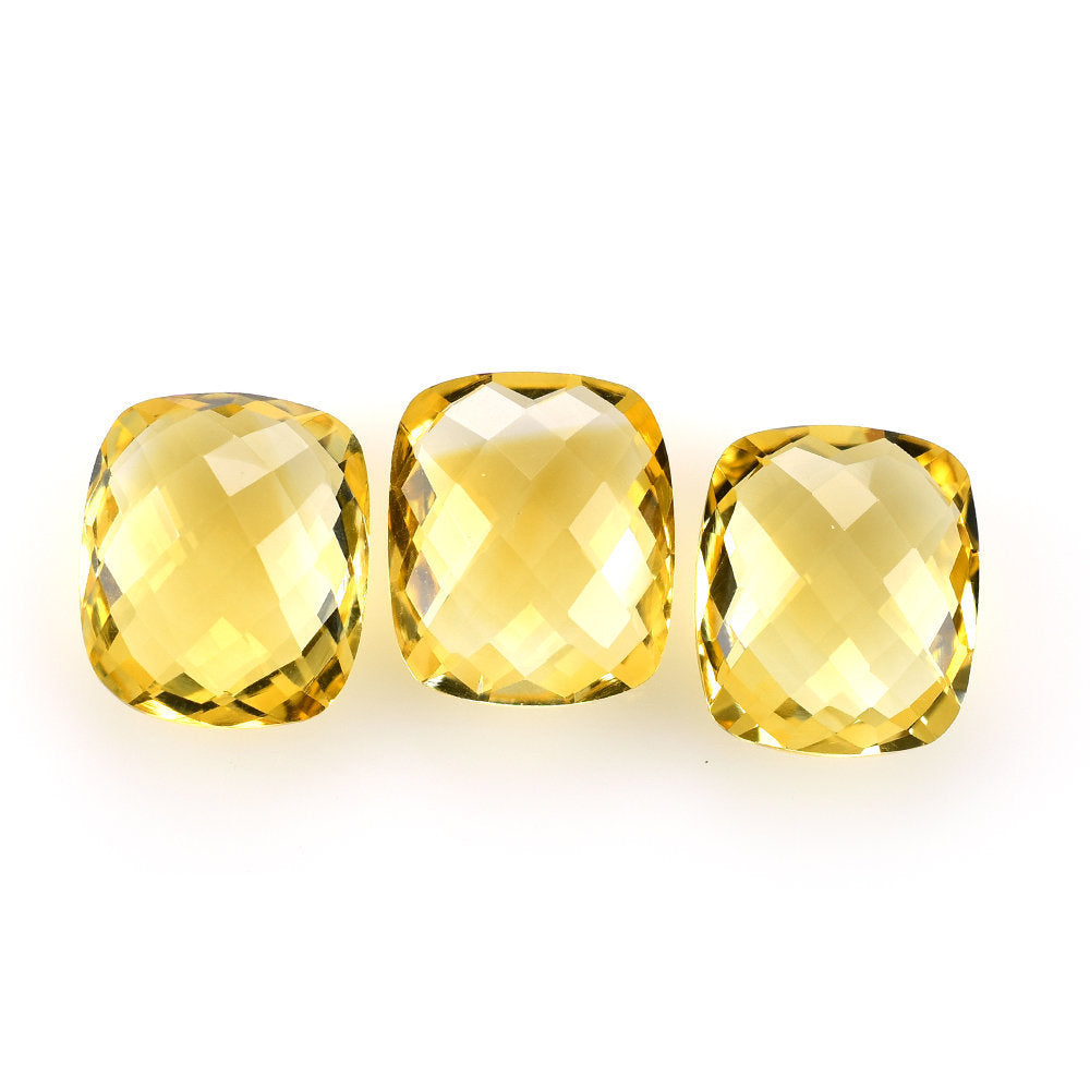 GOLDEN CITRINE BRIOLETTE CUSHION 14X12MM 7.08 Cts.