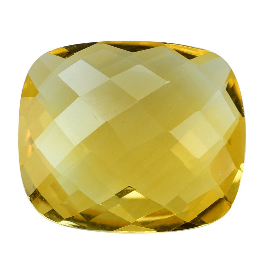 GOLDEN CITRINE BRIOLETTE CUSHION (C-1/CLEAN) 14X12MM 7.43 Cts.