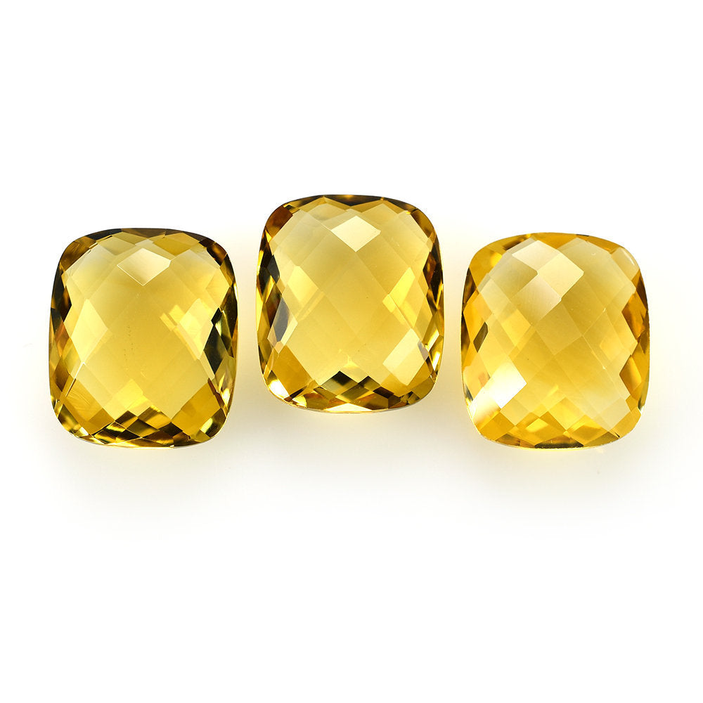 GOLDEN CITRINE BRIOLETTE CUSHION (C-1/CLEAN) 14X12MM 7.43 Cts.