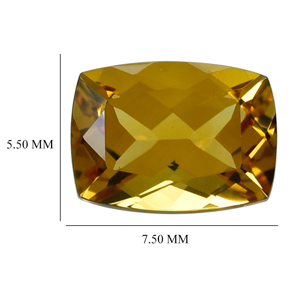 ORANGE CITRINE CUT CUSHION 7.50X5.50MM 1.22 Cts.