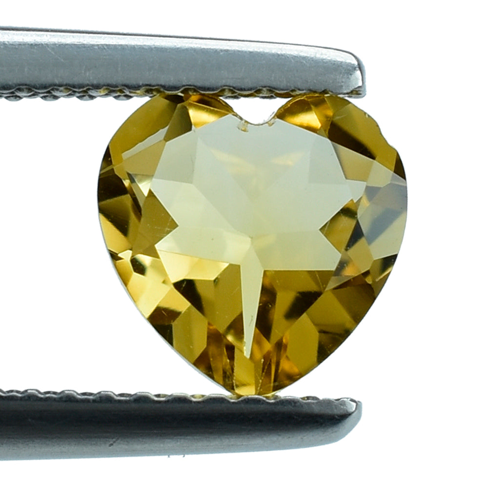 YELLOW CITRINE CUT HEART 7.00MM (C-3) 1.14 Cts.