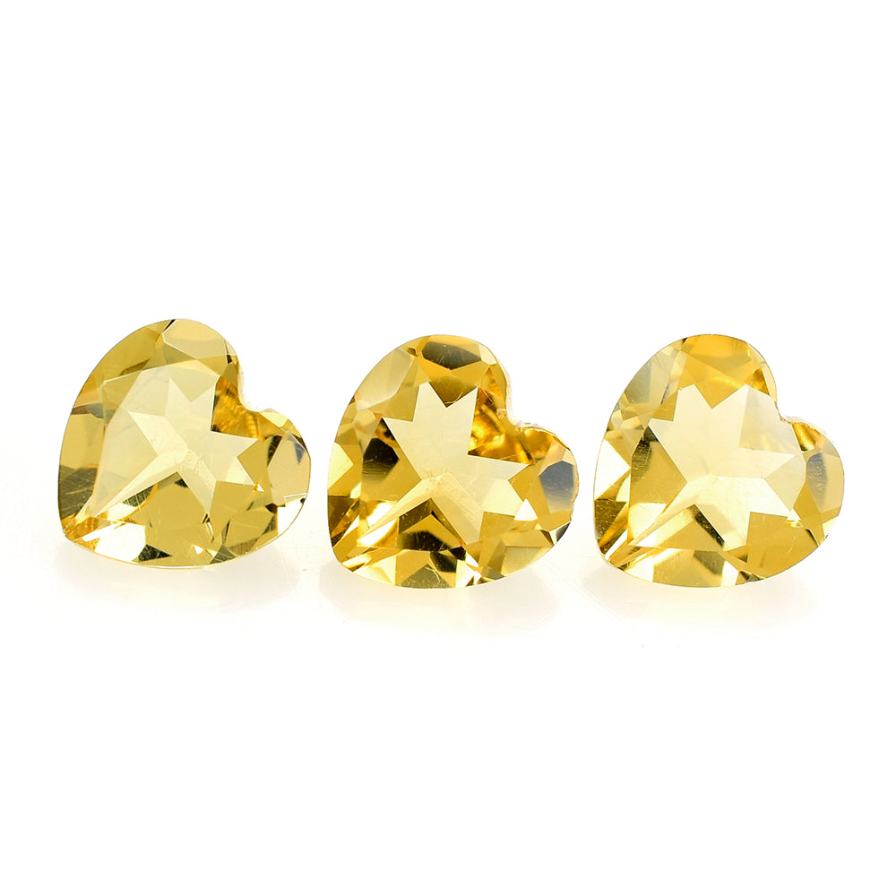 YELLOW CITRINE CUT HEART 7.00MM (C-3) 1.14 Cts.