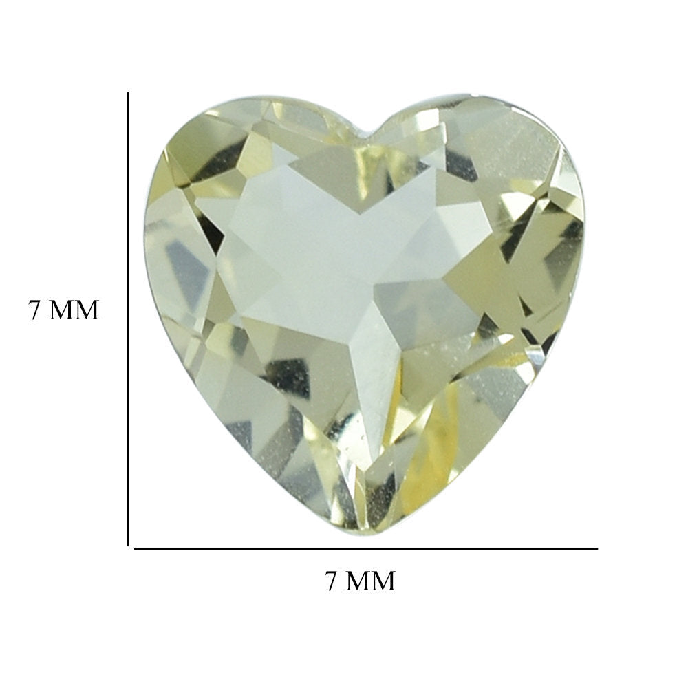 LEMON CITRINE CUT HEART  7.00MM 1.22 Cts.