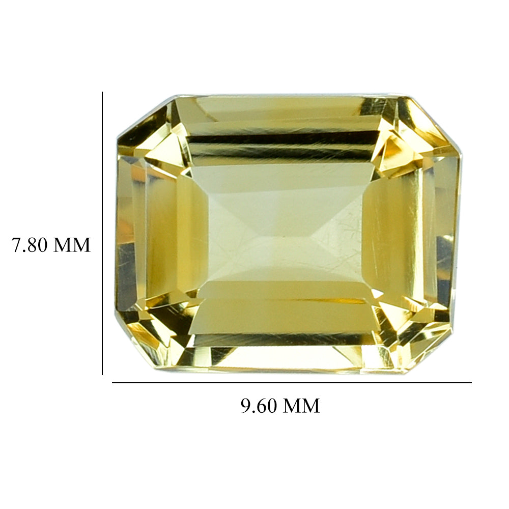 YELLOW CITRINE CUT OCTAGON 9.60X7.80MM 2.78 Cts.