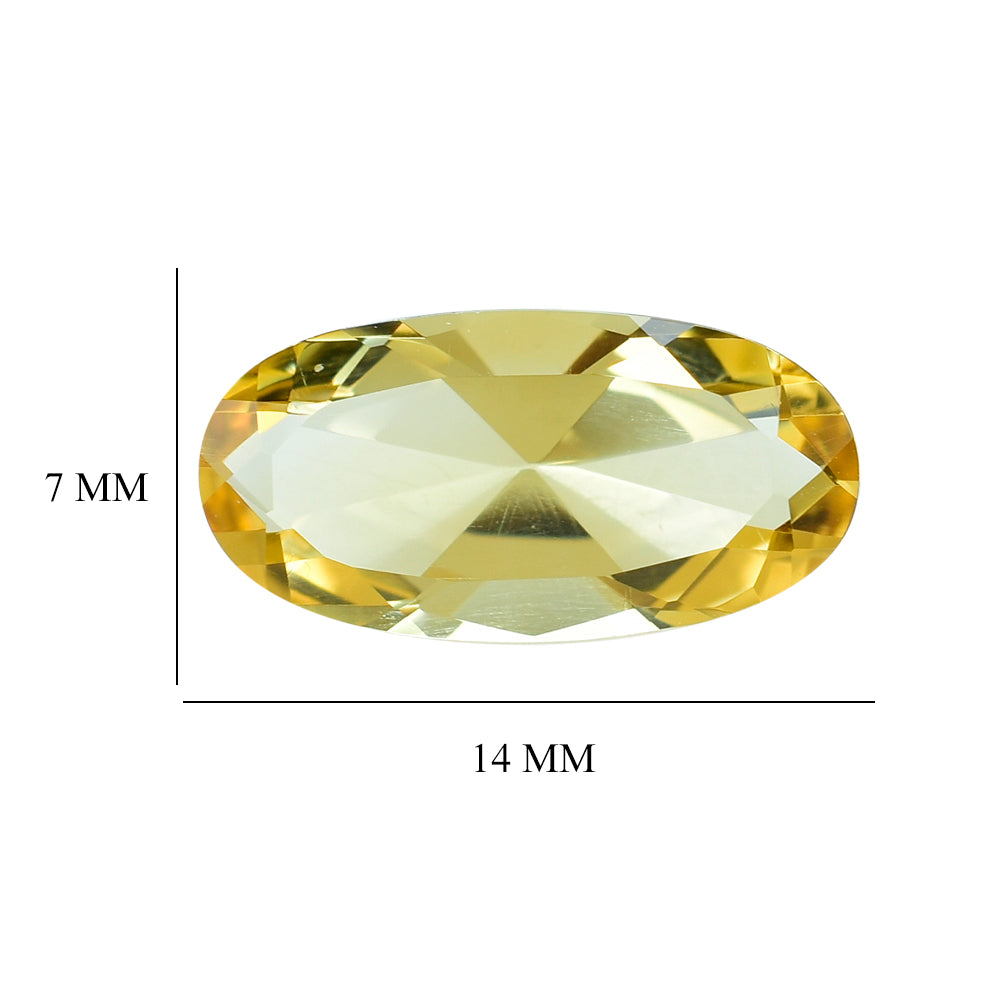 YELLOW CITRINE CUT OVAL 14X7MM 2.58 Cts.