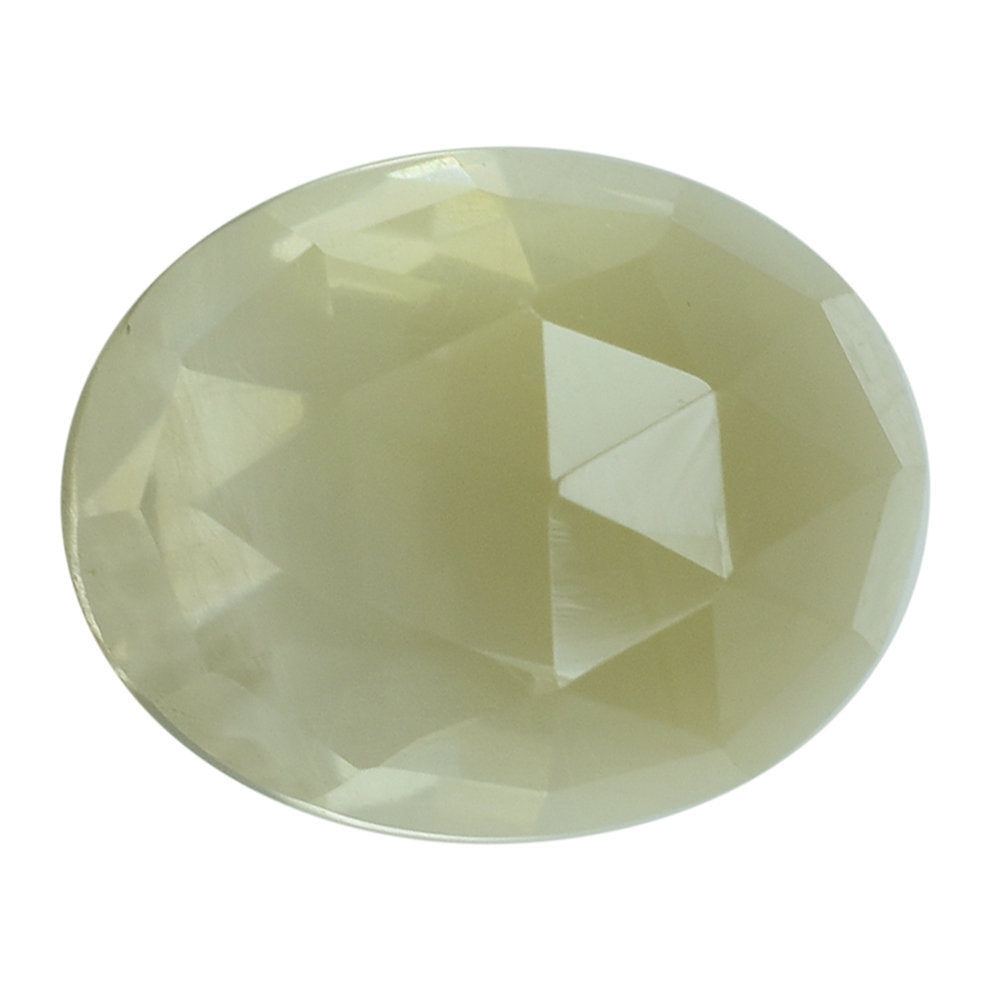 LEMON CITRINE ROSE CUT OVAL CAB  10X8MM 2.48 Cts.