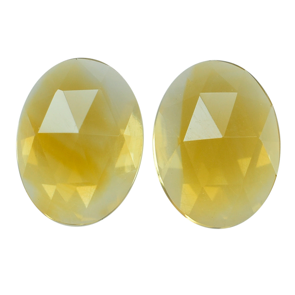 CITRINE ROSE CUT OVAL CAB 8X6MM 1.10 Cts.